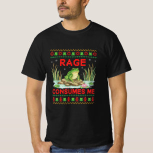 Camiseta La rabia me consume divertida rana meme humor retr