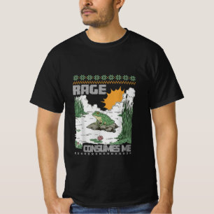 Camiseta La rabia me consume divertida rana meme humor retr