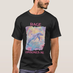 Camiseta La rabia me consume divertido meme de delfín para
