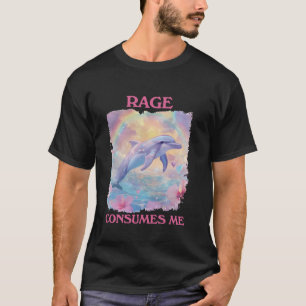 Camiseta La Rabia Me Consume Funny Dolphin Meme Para Hombre