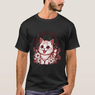 Camiseta La Rabia Me Consume Gato Flor Retro Gatito Meme Di