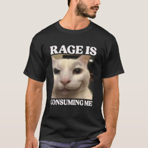 Camiseta La rabia me consume Gato Gato tonto Meme La rabia