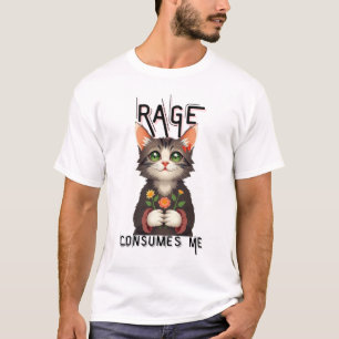 Camiseta La rabia me consume la flor del gato