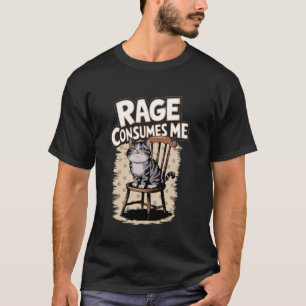 Camiseta La rabia me consume Meme de gato divertido