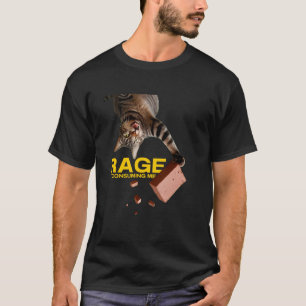Camiseta La rabia me consume Meme de gato divertido y tonto