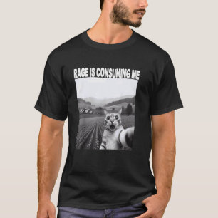 Camiseta La rabia me consume Meme de gato divertido y tonto