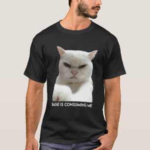Camiseta La rabia me consume Meme gato Meme extrañamente es