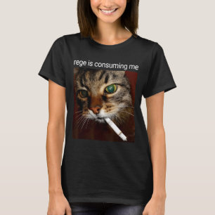 Camiseta La rabia me consume Tonto mirando divertido gato f