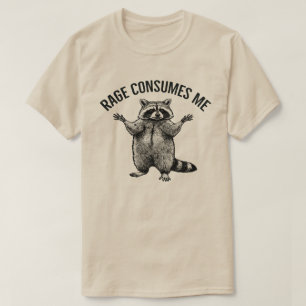 Camiseta la rabia me consume - unisex Mapache ,  divertido 