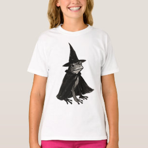 Camiseta La rana bruja – Diseño de Halloween con pincel de