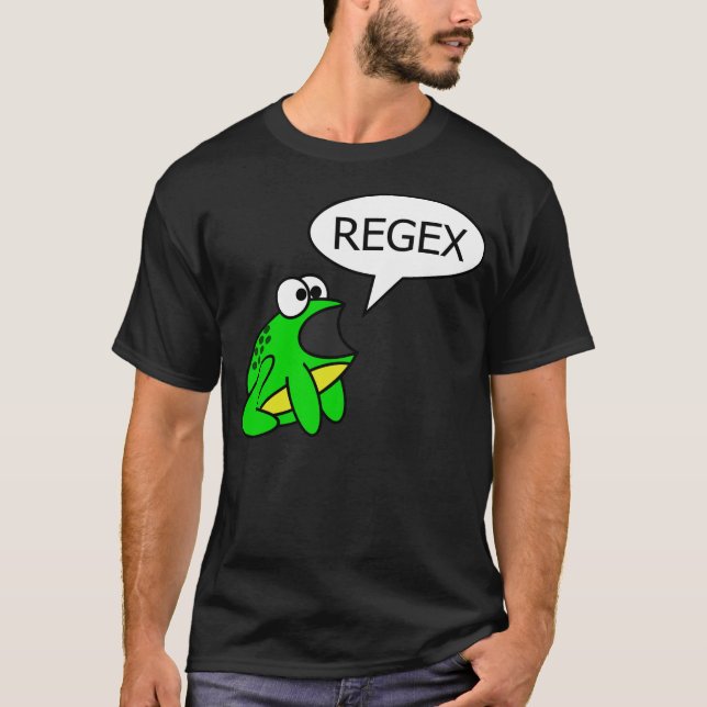 Camiseta La rana dice "Regex " (Anverso)