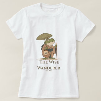 Camiseta La rana sabia viajera con ilustración de linterna