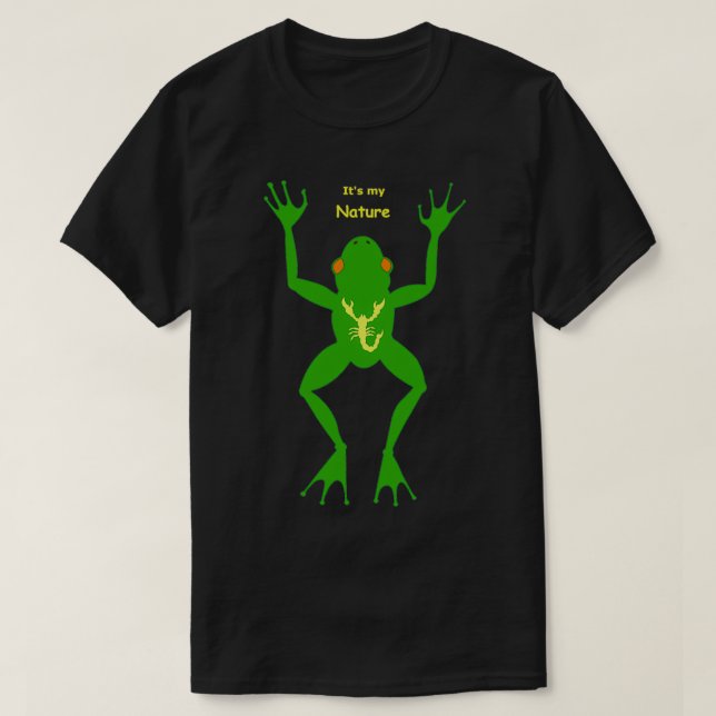 Camiseta La rana y el escorpión (Diseño del anverso)