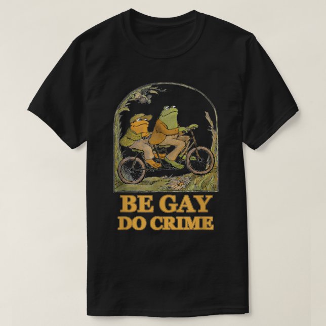 Camiseta La rana y la toad son gays, cometen delitos, diver (Diseño del anverso)