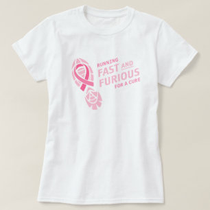 Camiseta La raza para el cáncer de pecho de la curación