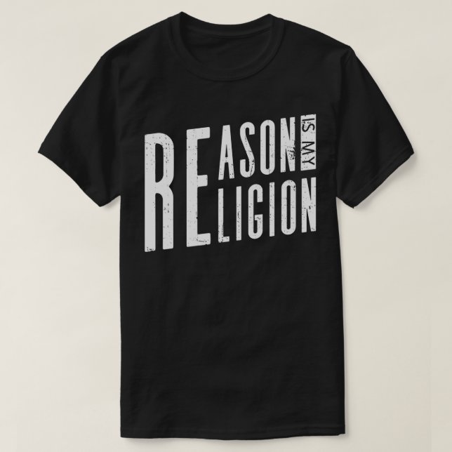 Camiseta La razón es mi ateísmo religioso ateo (Diseño del anverso)