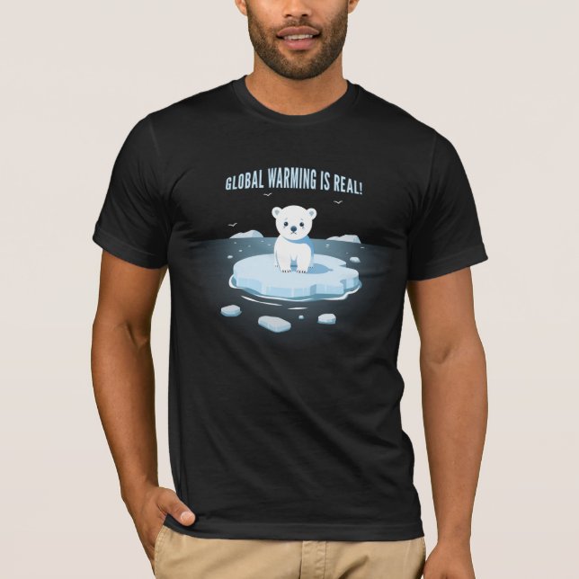 Camiseta La realidad del calentamiento global pone el "tris (Anverso)