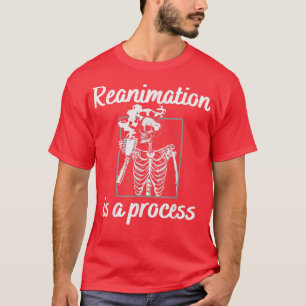 Camiseta La reanimación es un proceso Skeleton beber vapor