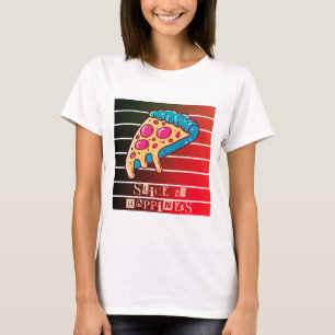 Camiseta La rebanada de felicidad con pizza