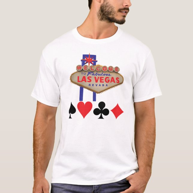 Camiseta La recepción a Las Vegas con la tarjeta se adapta (Anverso)