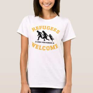 Camiseta La recepción de los refugiados trae a su familia