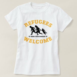 Camiseta La recepción de los refugiados trae a sus familia