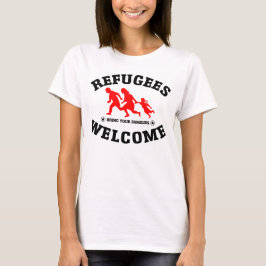 Camiseta La recepción de los refugiados trae a sus familias