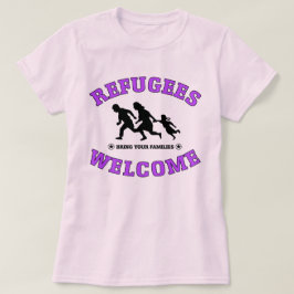 Camiseta La recepción de los refugiados trae a sus familias