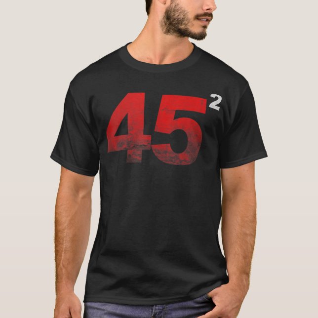 Camiseta La reelección de Trump 45 al cuadrado en vinta ang (Anverso)