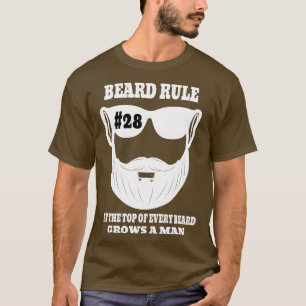 Camiseta La Regla De La Barba 28 En La Parte Superior De Ca