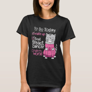 Camiseta La regla del cáncer de mama Beat the World Survivo