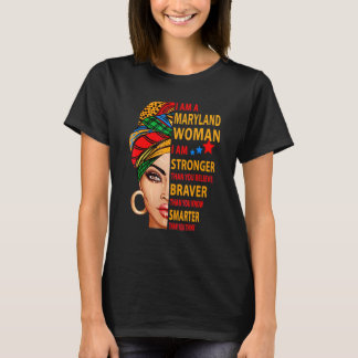 Camiseta La Reina Africana Maryland Woma Soy Más Fuerte Que
