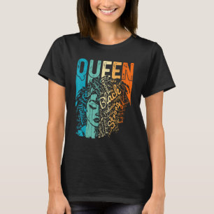 Camiseta La reina africana Melanin Chica negro magia negra 