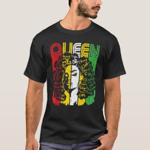 Camiseta La reina africana Melanin Mujer negra mágica histo