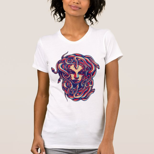Camiseta La reina de la serpiente Medusa (Anverso)