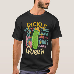 Camiseta La reina de las pollitas Vegan Funny Cucumber Vege