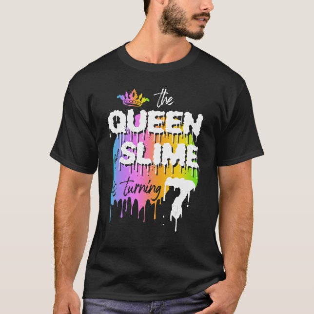 Camiseta La Reina De Slime Cumple 7 Años (Anverso)