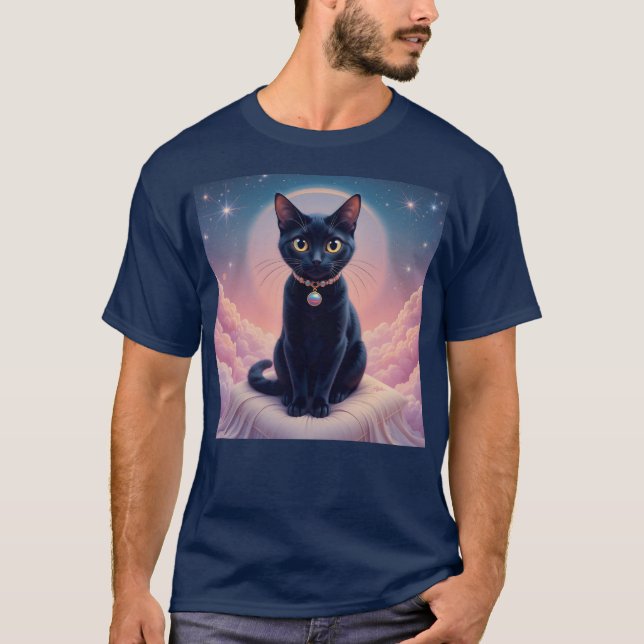 Camiseta La Reina Del Cielo Del Gato Negro (Anverso)