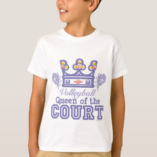Camiseta La reina del voleibol de la corte embroma la