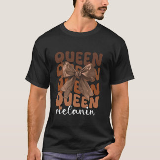 Camiseta La reina Melanin Coquette se vuelve africana negra