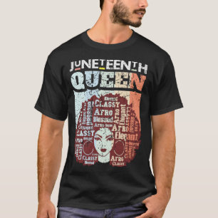 Camiseta La reina Melanin del 19 de junio. Mujeres afroamer
