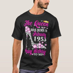 Camiseta La Reina Nació En Febrero De 1953, Cumpleaños 70