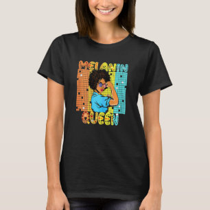 Camiseta La reina negra de la reina Curly el pelo natural O