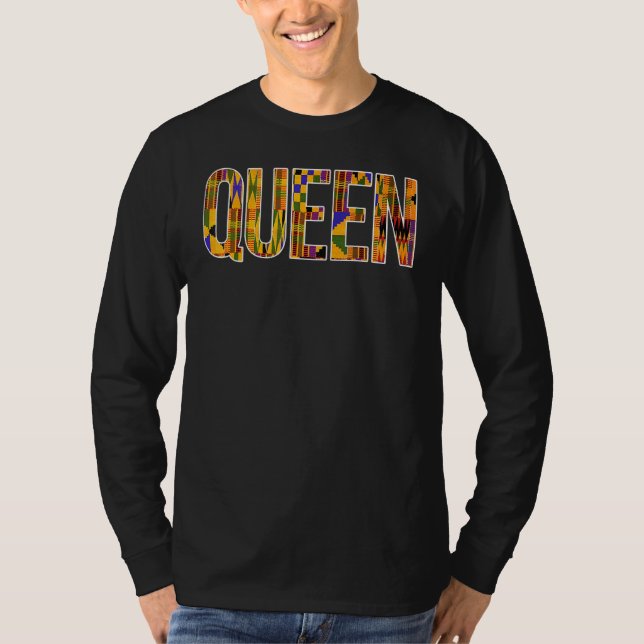 Camiseta La Reina Negra Diseños Estadounidenses Africanos P (Anverso)