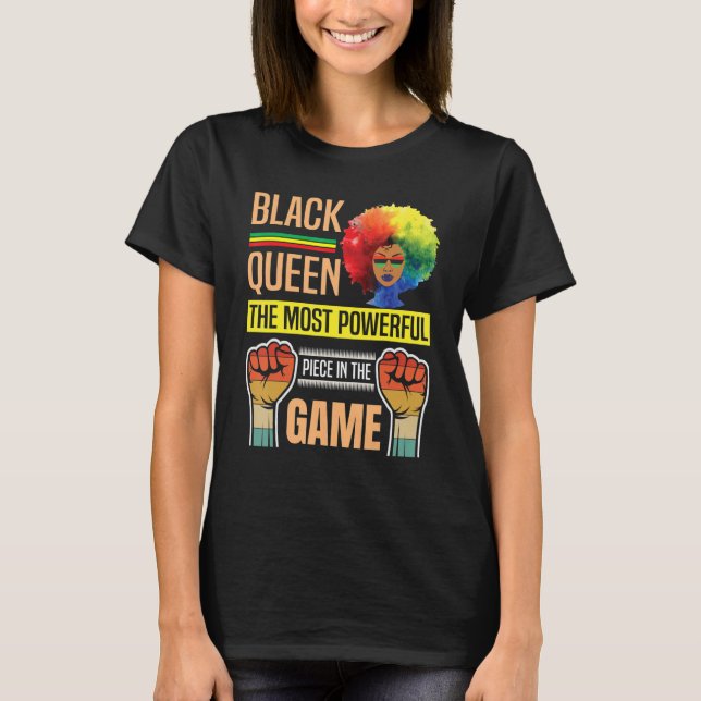 Camiseta La Reina Negra Es La Pieza Más Poderosa Del Juego  (Anverso)