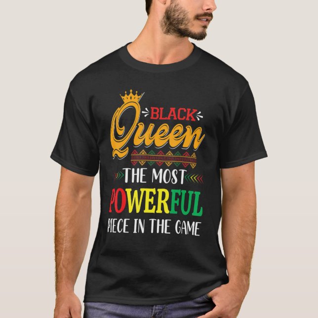 Camiseta La reina negra es la pieza más poderosa Historia n (Anverso)