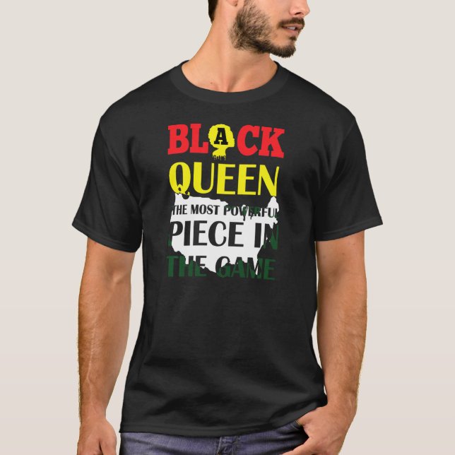 Camiseta La Reina Negra La Más Poderosa Para Las Mujeres Ne (Anverso)
