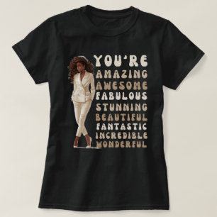 Camiseta La reina negra melanin poppin chica magia sista ga