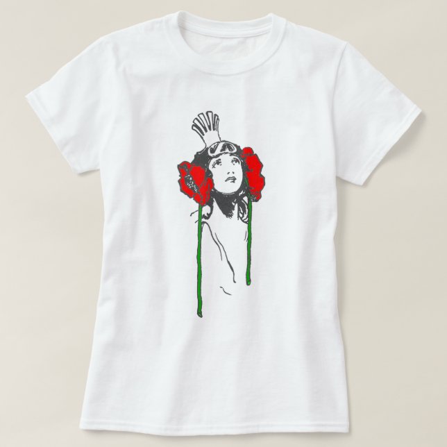 Camiseta La reina roja Art Nouveau retrata a Ozma de Oz (Diseño del anverso)