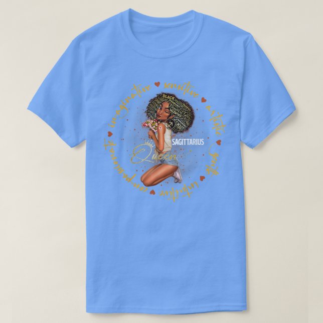 Camiseta La Reina Sagittarius Dulce Como Un Cumpleaños Cand (Diseño del anverso)